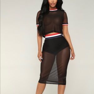 Mesh Skirt Set